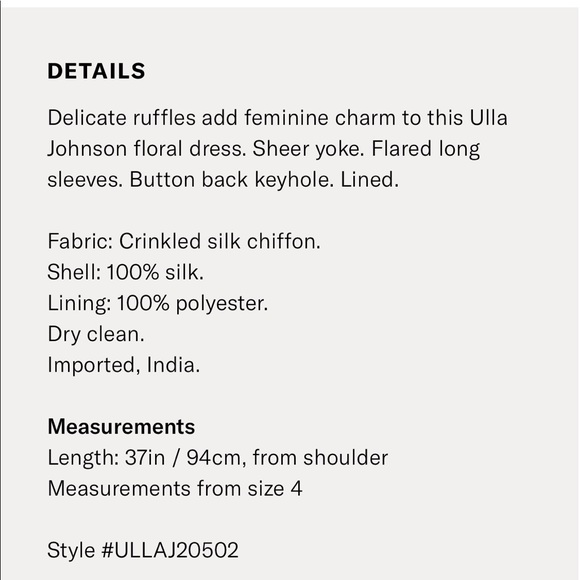 Ulla Johnson Dahlia Silk Floral Dress - Picture 6 of 7